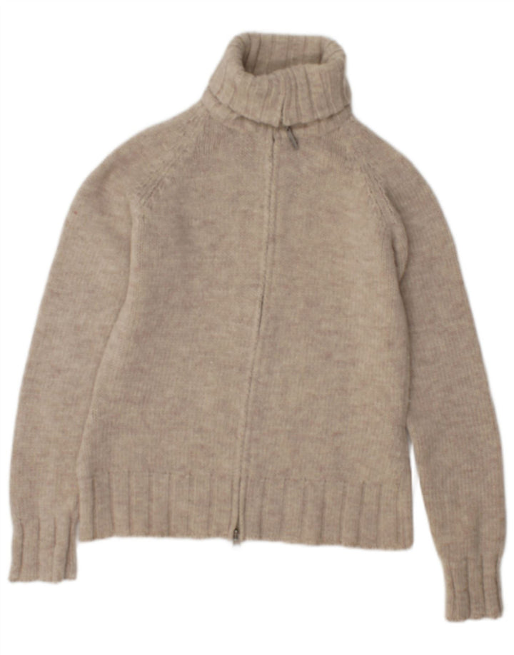 Laura Ashley Womens Cardigan Sweater UK 14 Medium Beige Wool