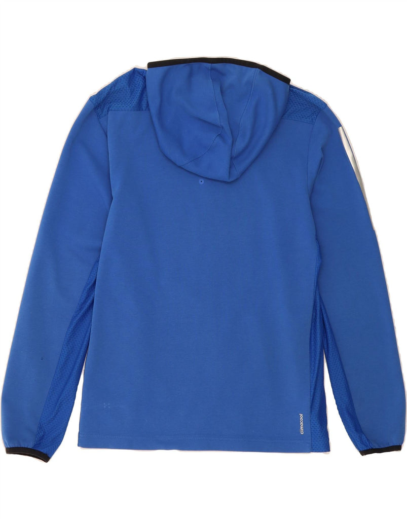ADIDAS Mens Climacool Zip Hoodie Sweater Medium Blue Polyester Vintage Adidas and Second-Hand Adidas from Messina Hembry 