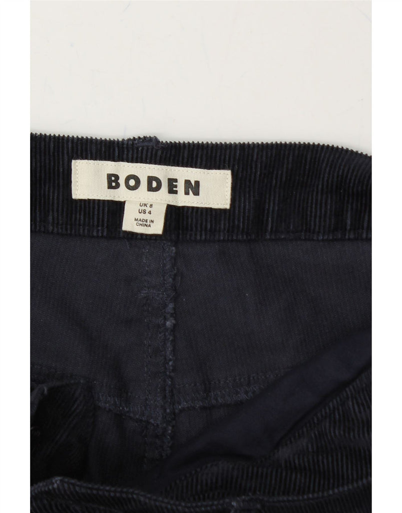 BODEN Womens Crop Corduroy Trousers UK 8 Small W28 L24 Navy Blue Vintage Boden and Second-Hand Boden from Messina Hembry 