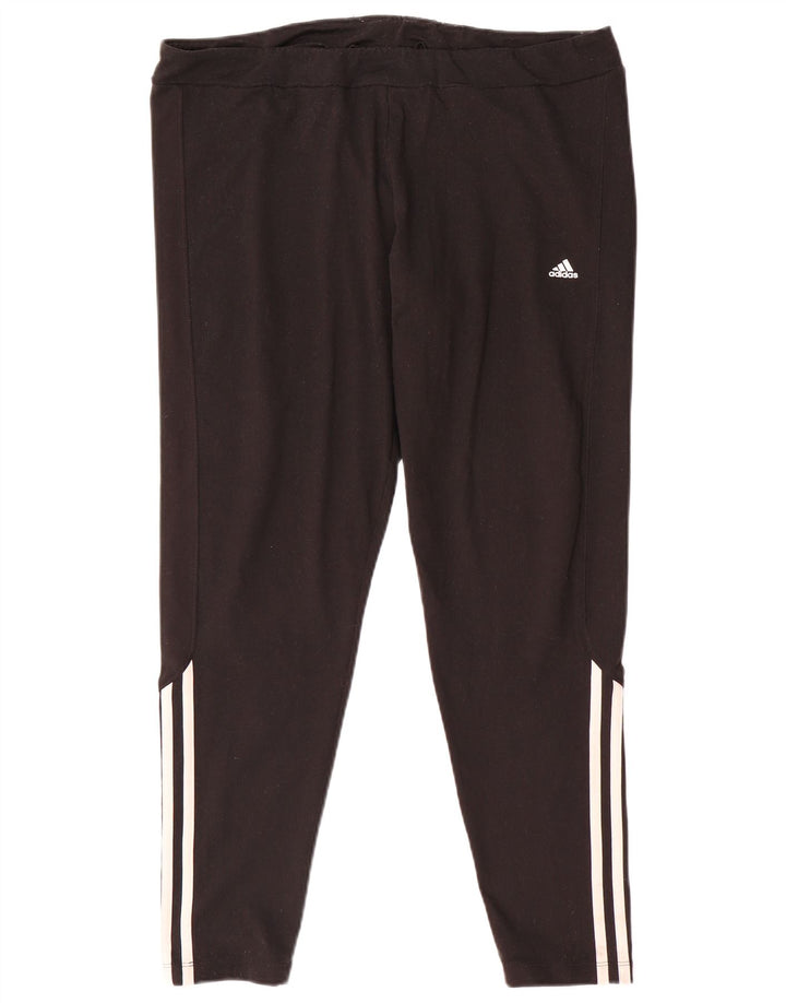Adidas Womens Climalite Leggings UK 20/22 XL Black Polyester