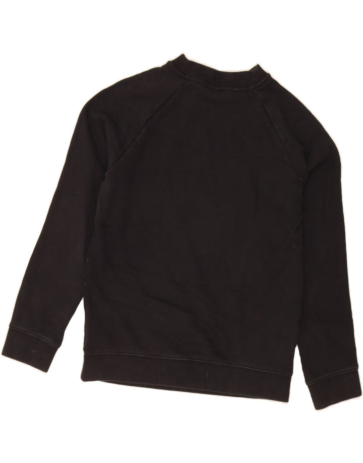 ADIDAS Womens Graphic Sweatshirt Jumper UK 12 Medium Black Cotton Vintage Adidas and Second-Hand Adidas from Messina Hembry 