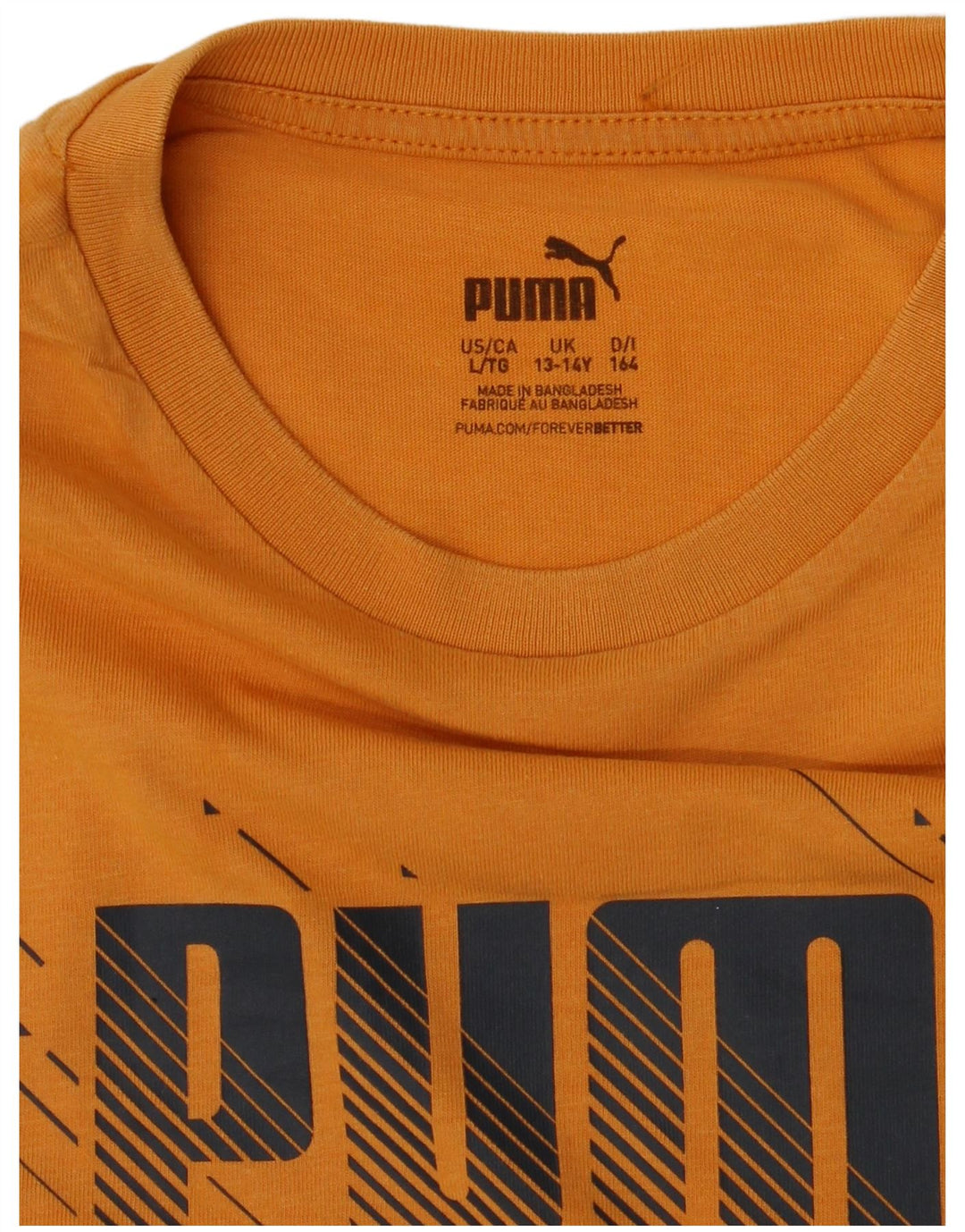Puma Boys Graphic T-Shirt Top 13-14 Years Orange