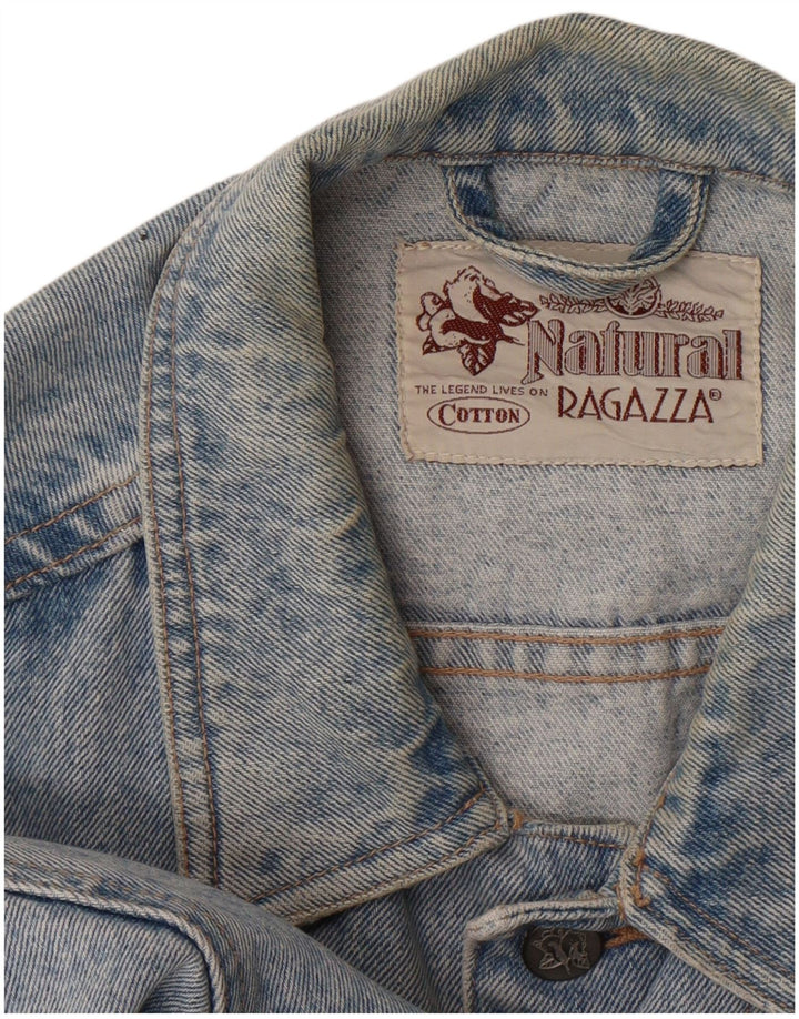 Ragazza Womens Denim Jacket UK 14 XL Blue Cotton