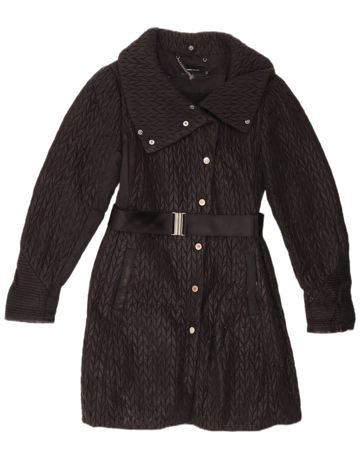 Karen Millen Womens Padded Coat UK 12 Medium Black Polyamide