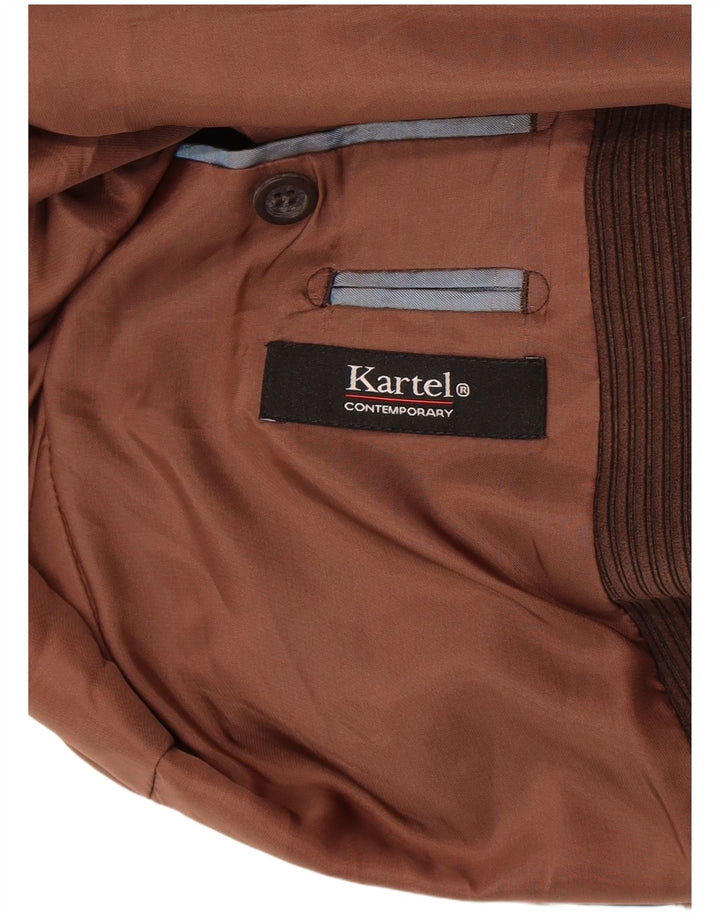 Kartel Mens 2 Button Corduroy Blazer Jacket UK 38 Medium Brown