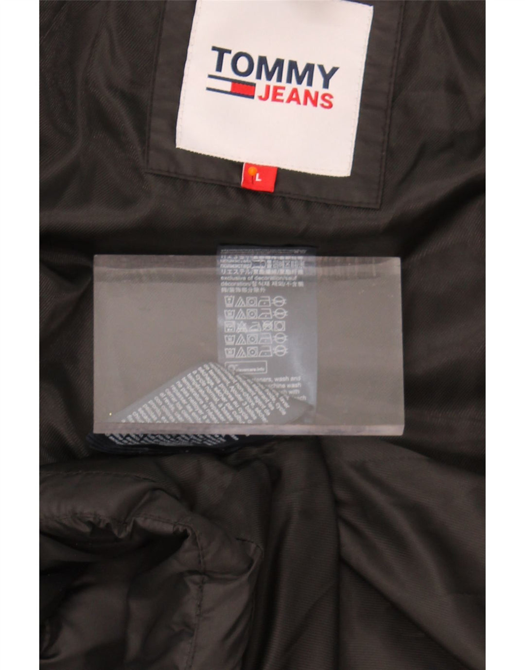 TOMMY HILFIGER Womens Padded Jacket UK 16 Large Black Polyamide Vintage Tommy Hilfiger and Second-Hand Tommy Hilfiger from Messina Hembry 