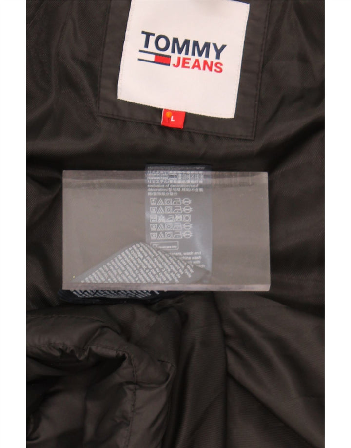 TOMMY HILFIGER Womens Padded Jacket UK 16 Large Black Polyamide Vintage Tommy Hilfiger and Second-Hand Tommy Hilfiger from Messina Hembry 