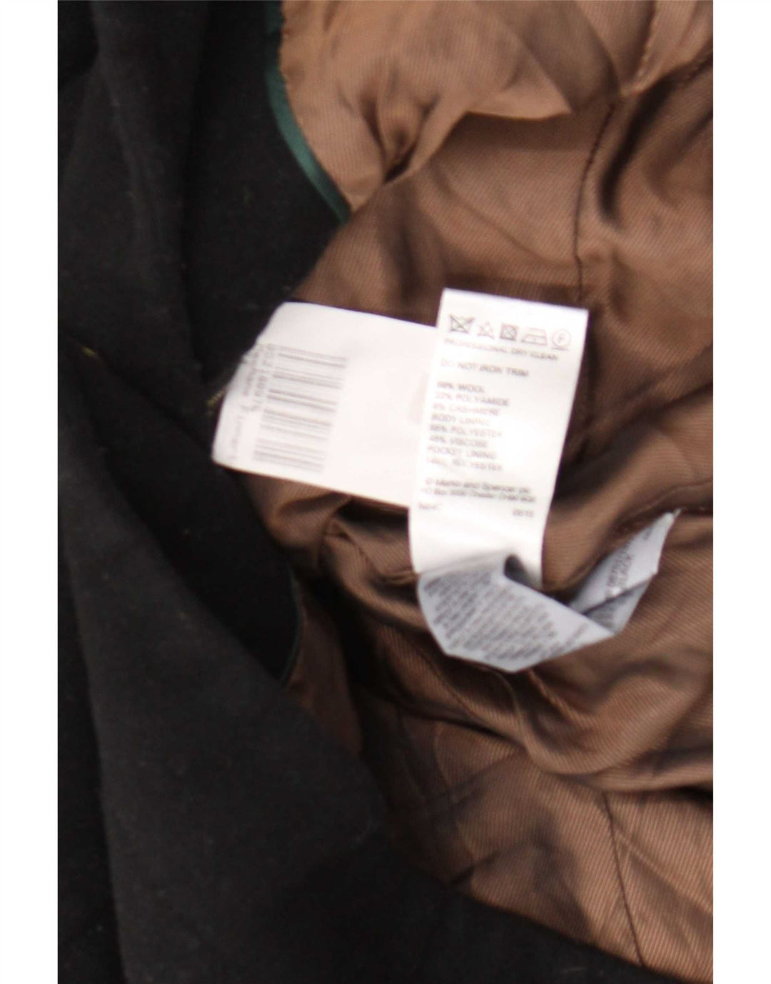 Marks & Spencer Womens Overcoat UK 14 Medium Black Wool