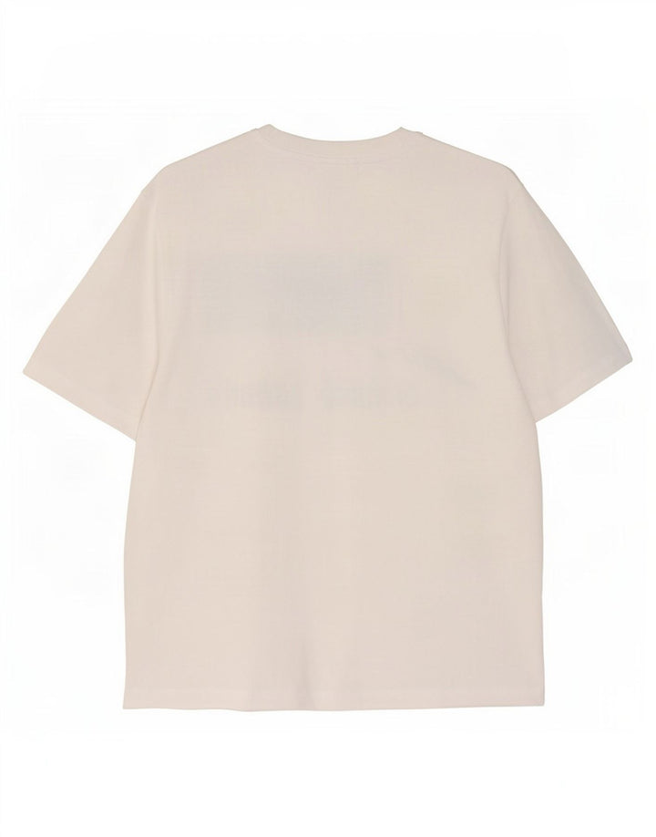 Hugo Boss Mens Graphic T-Shirt Top Medium White