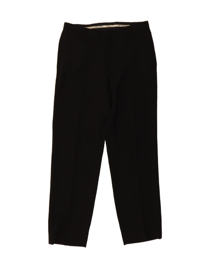 EMPORIO ARMANI Mens Straight Casual Trousers W34 L33 Black Pinstripe Vintage Emporio Armani and Second-Hand Emporio Armani from Messina Hembry 