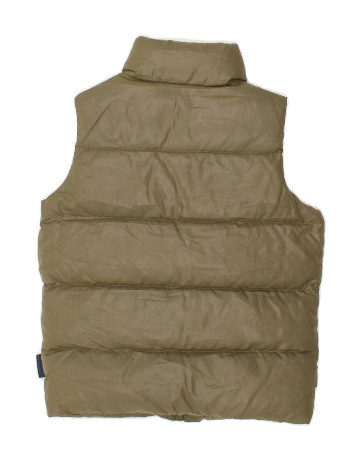 CHAMPION Boys Padded Gilet 5-6 Years XS Khaki Polyester Vintage Champion and Second-Hand Champion from Messina Hembry 