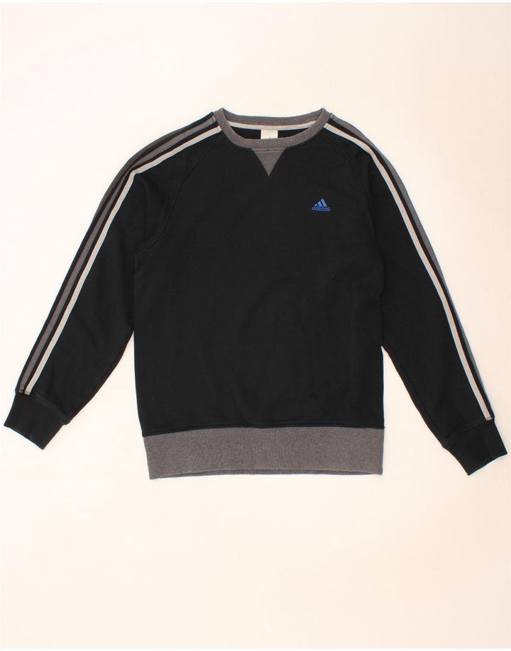 ADIDAS Mens Sweatshirt Jumper Small Black Cotton Vintage Adidas and Second-Hand Adidas from Messina Hembry 