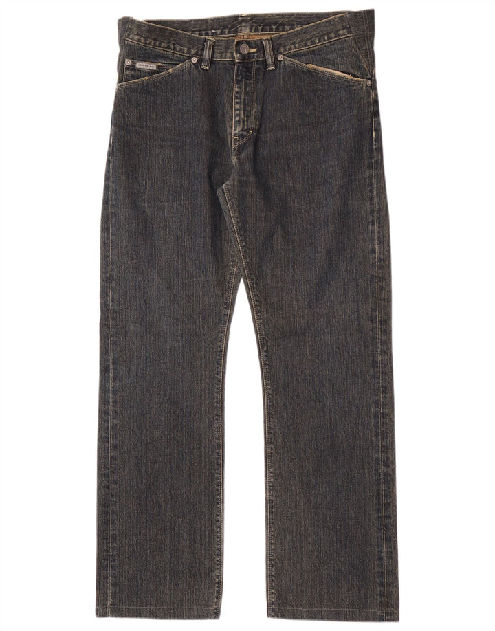 Calvin Klein Mens Straight Jeans W31 L30 Navy Blue Cotton