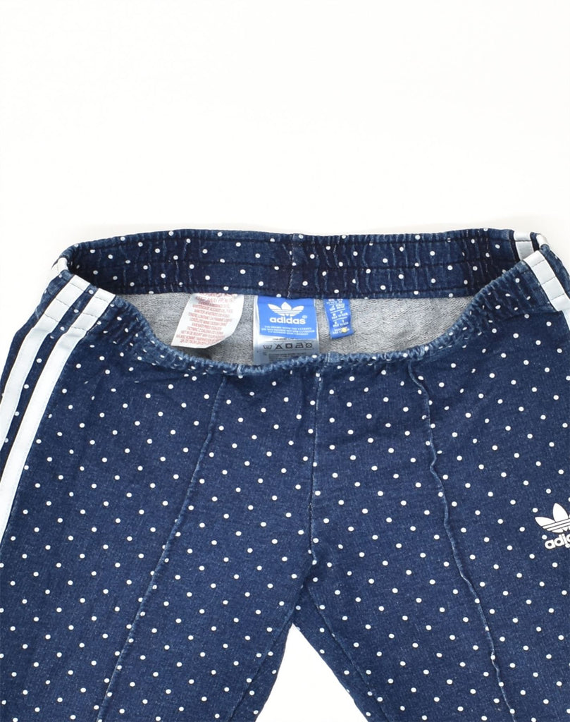 ADIDAS Girls Tracksuit Trousers Joggers 11-12 Years Navy Blue Polka Dot | Vintage Adidas | Thrift | Second-Hand Adidas | Used Clothing | Messina Hembry 