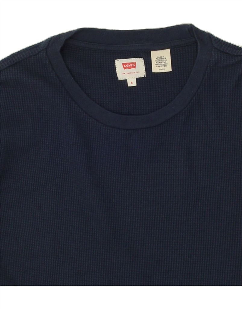 LEVI'S Mens Top Long Sleeve Small Navy Blue Cotton Vintage Levi's and Second-Hand Levi's from Messina Hembry 