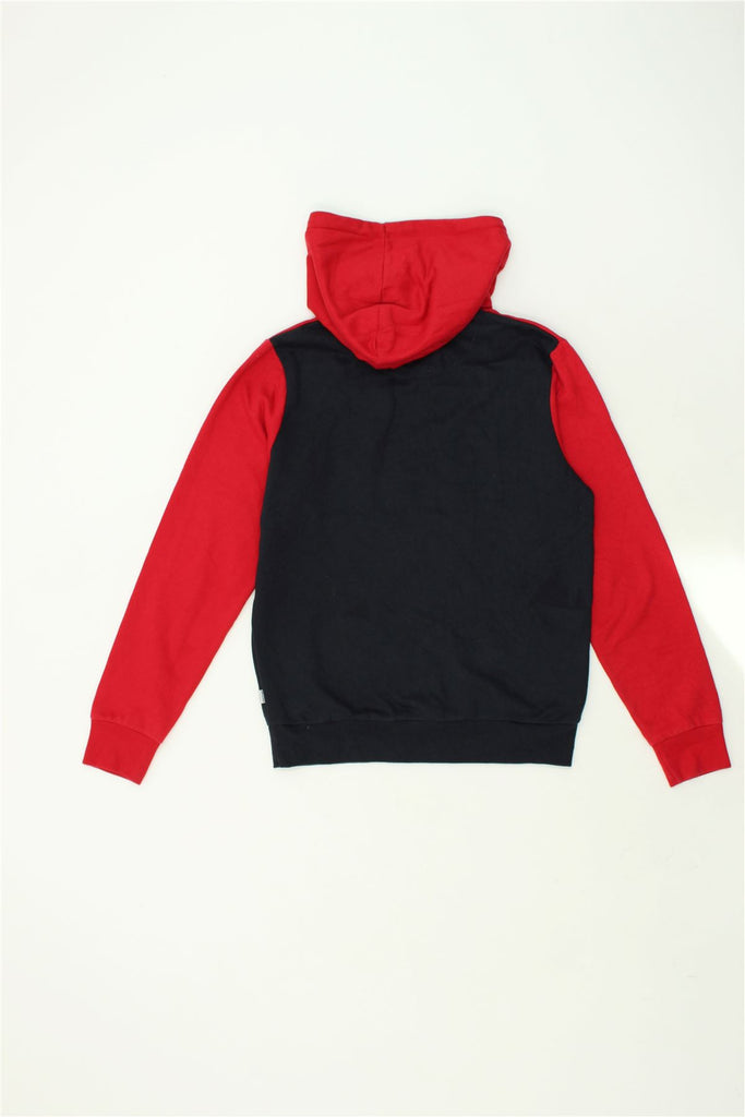 JACK & JONES Mens Graphic Hoodie Jumper Small Red Colourblock Cotton | Vintage Jack & Jones | Thrift | Second-Hand Jack & Jones | Used Clothing | Messina Hembry 