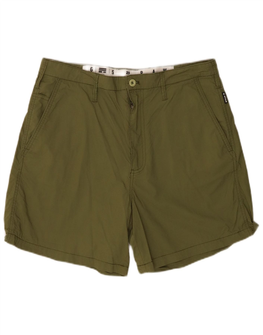 G-Star Mens Chino Shorts W29 Small Khaki Cotton