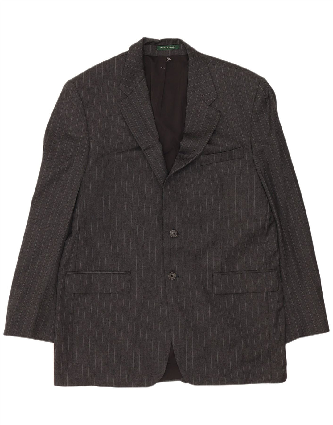 Ralph Lauren Mens 2 Button Blazer Jacket UK 42 XL Grey Pinstripe Wool