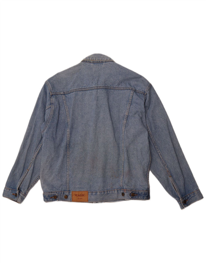 MAGIC VENTURE Womens Denim Jacket UK 16 Large Blue Cotton