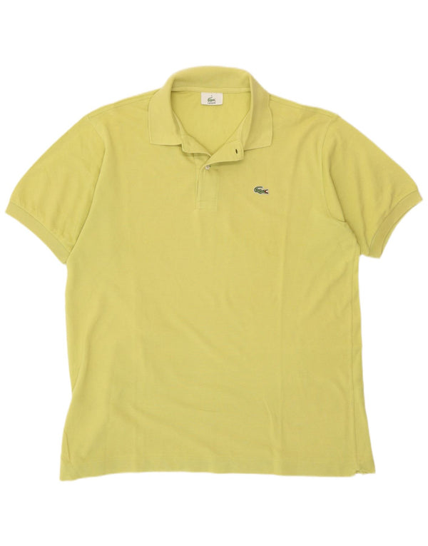 Lacoste Mens Polo Shirt Size 5 Large Yellow Cotton