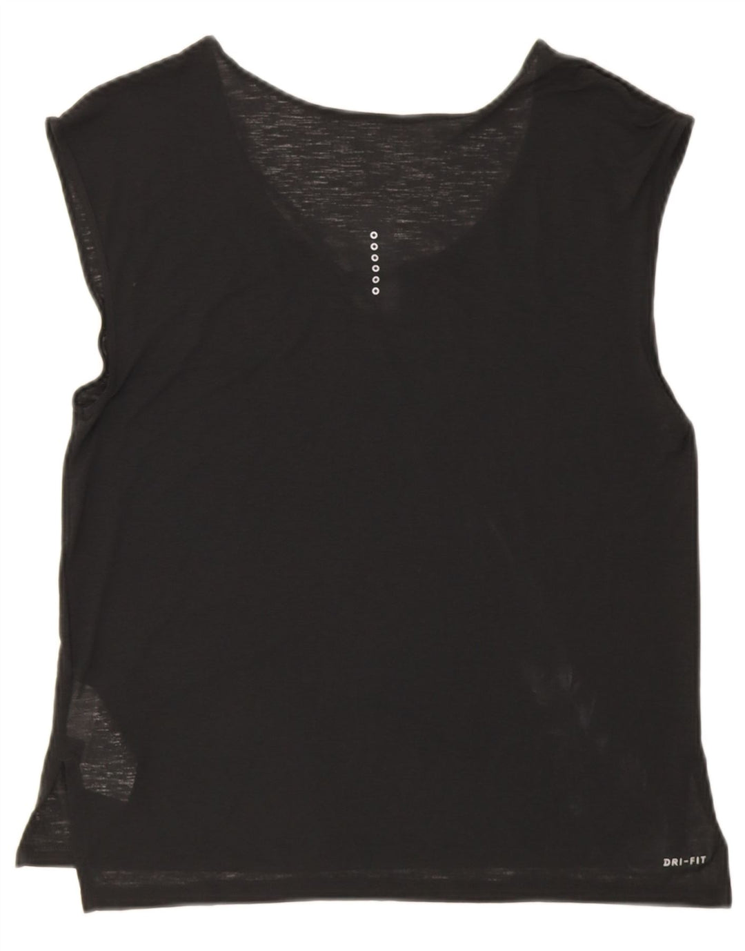 Nike Womens Dri Fit Vest Top UK 14 Medium Black Polyester