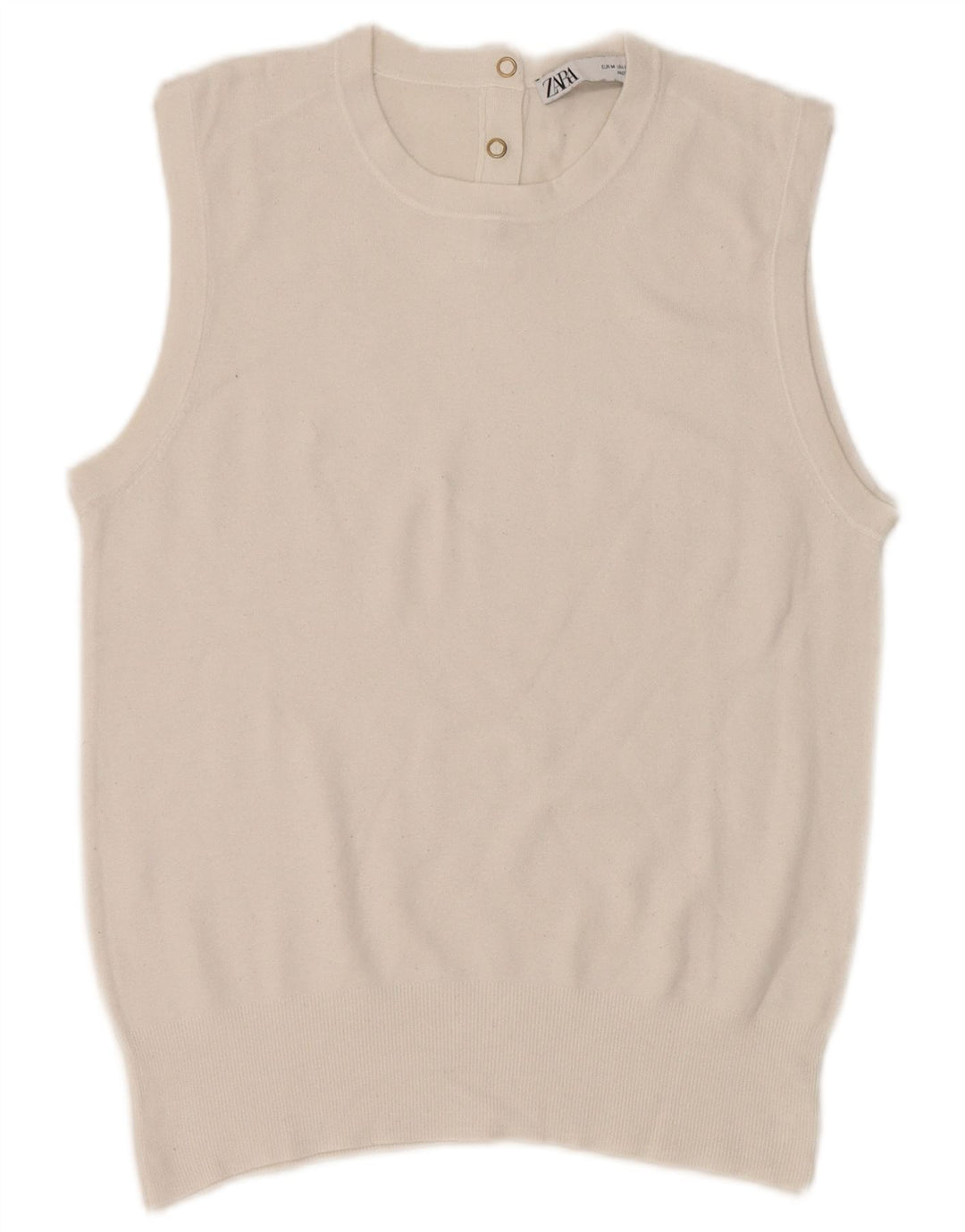Zara Womens Vest Top UK 12 Medium White