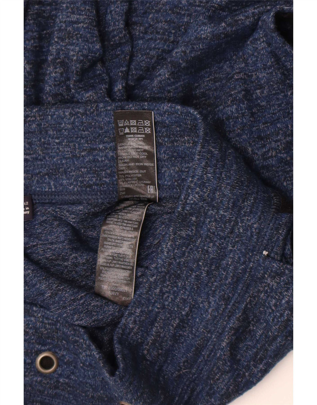 Marks & Spencer Womens Tracksuit Trousers Joggers UK 12 Medium Navy Blue