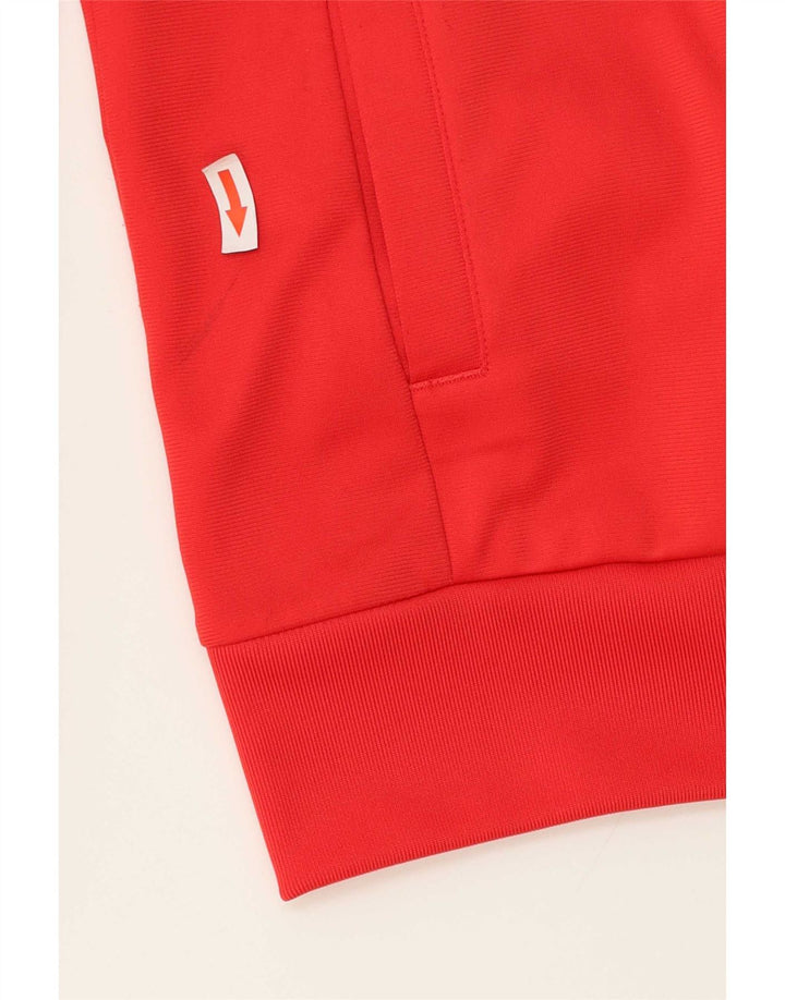 Adidas Boys Tracksuit Top Jacket 13-14 Years Red Polyester Sports