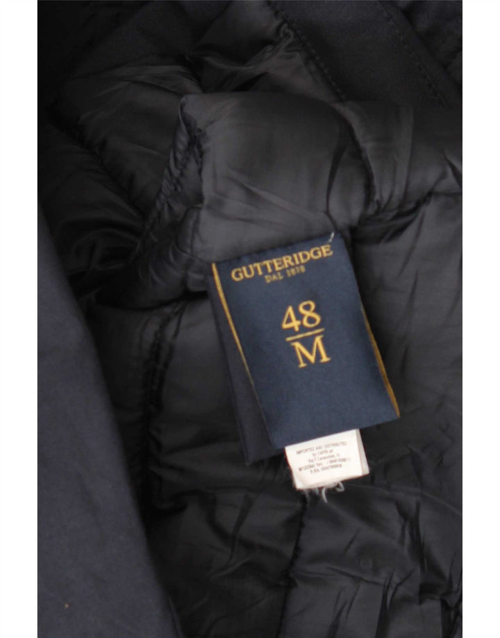 Gutteridge Mens Hooded Padded Coat IT 48 Medium Navy Blue Polyester