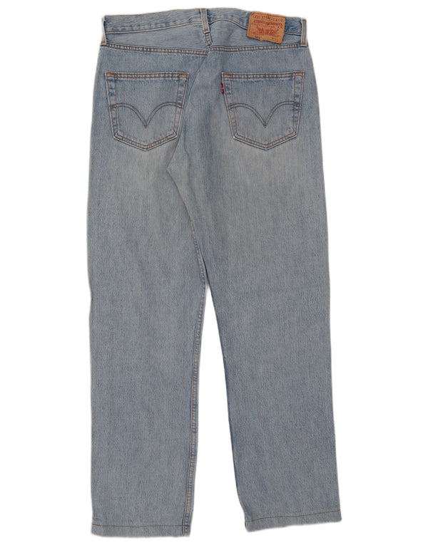 Levi's Mens 501 Straight Jeans W34 L36 Blue Cotton