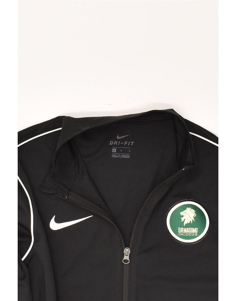 NIKE Mens Dri Fit Tracksuit Top Jacket Large Black Polyester Vintage Nike and Second-Hand Nike from Messina Hembry 