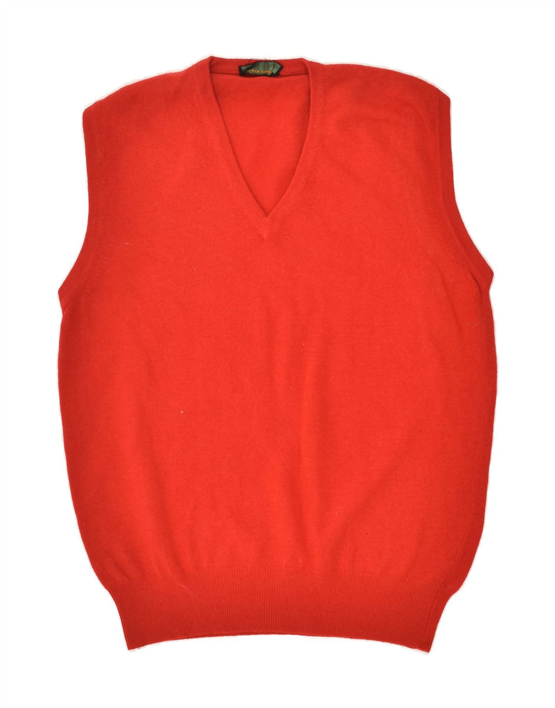 VINTAGE Mens Vest Tank Top Medium Red | Vintage Vintage | Thrift | Second-Hand Vintage | Used Clothing | Messina Hembry 