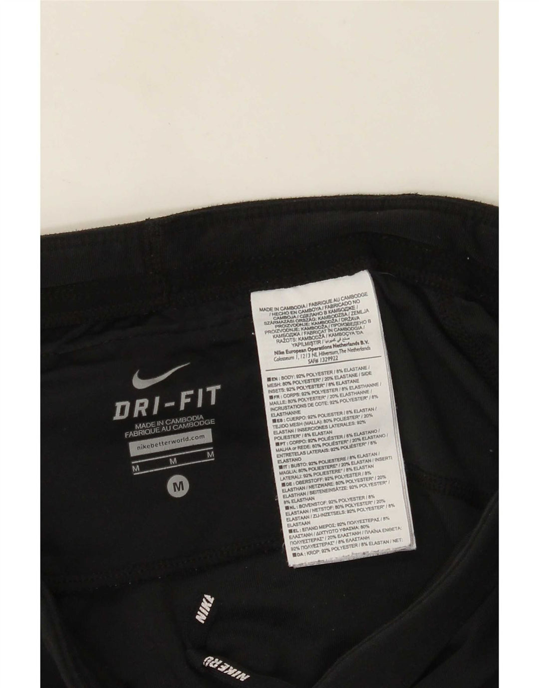 Nike Womens Dri Fit Capri Leggings UK 12 Medium Black Polyester