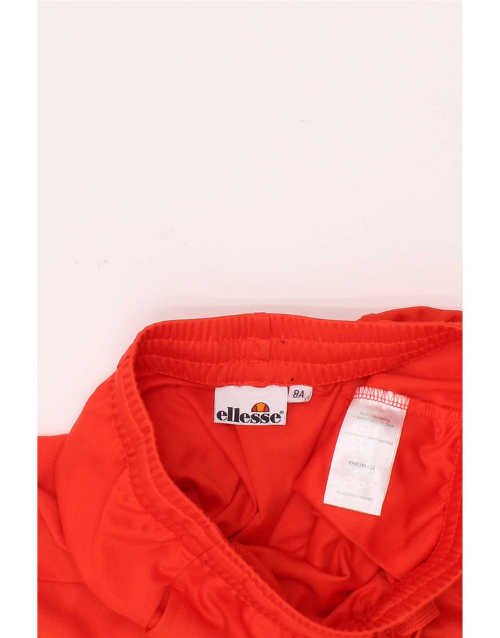 Ellesse Boys Sport Shorts 7-8 Years Orange Colourblock Polyester