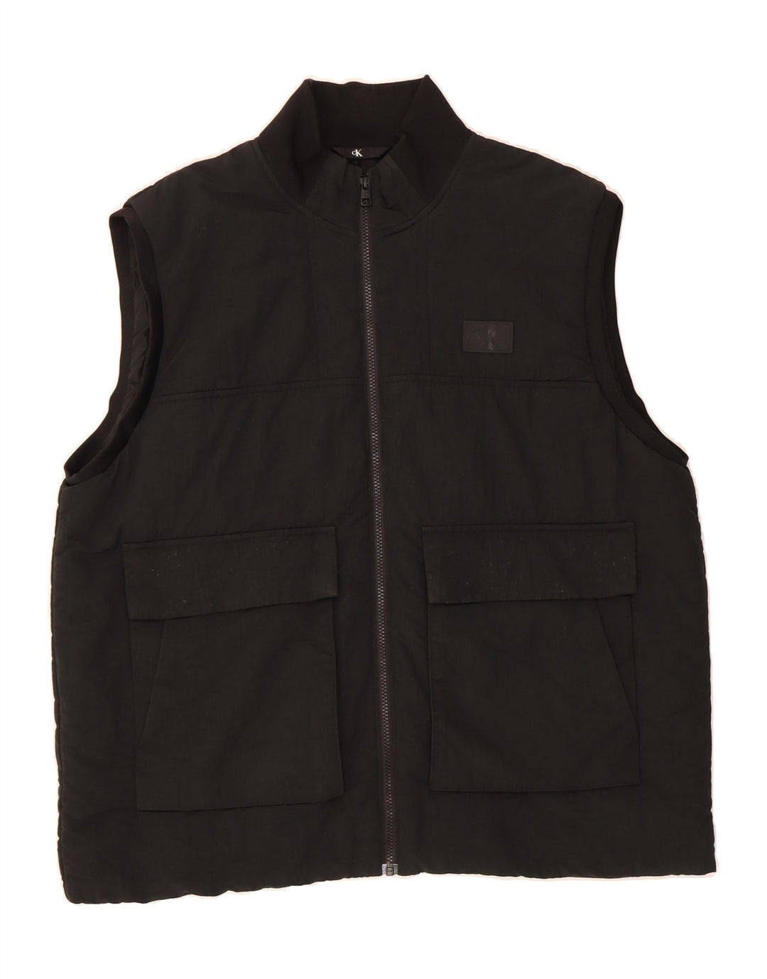 CALVIN KLEIN JEANS Mens Gilet UK 42 XL Black Polyamide Vintage Calvin Klein Jeans and Second-Hand Calvin Klein Jeans from Messina Hembry 