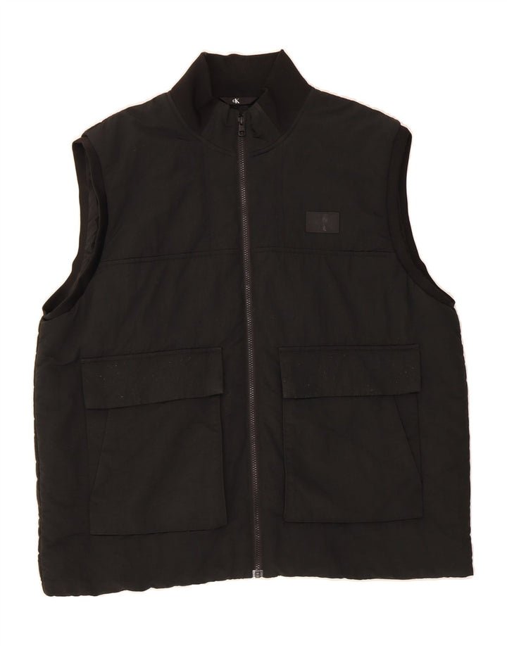 CALVIN KLEIN JEANS Mens Gilet UK 42 XL Black Polyamide Vintage Calvin Klein Jeans and Second-Hand Calvin Klein Jeans from Messina Hembry 