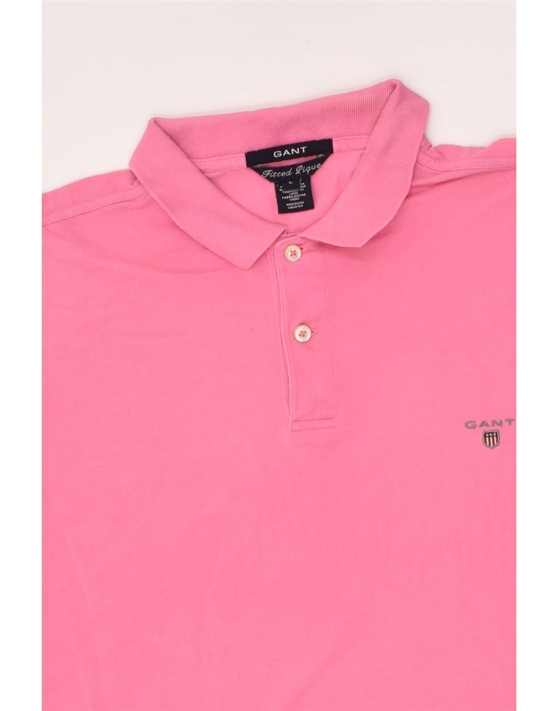 GANT Mens Polo Shirt Large Pink Cotton | Vintage Gant | Thrift | Second-Hand Gant | Used Clothing | Messina Hembry 