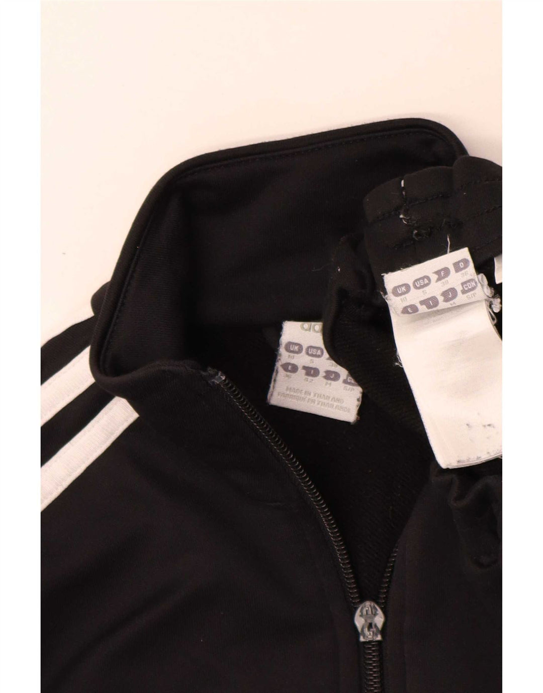 Adidas Womens Full Tracksuit UK 10 Small Black Polyester