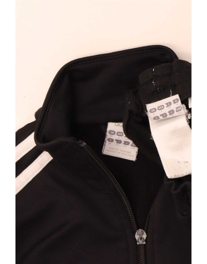Adidas Womens Full Tracksuit UK 10 Small Black Polyester