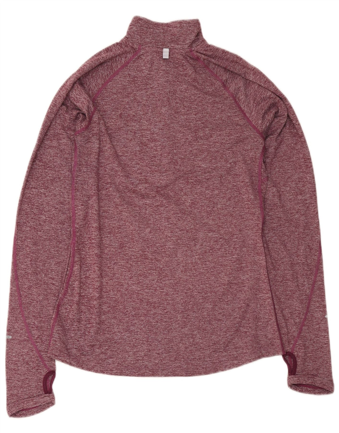 Nike Womens Dri Fit Pullover Tracksuit Top UK 10 Small Burgundy Flecked