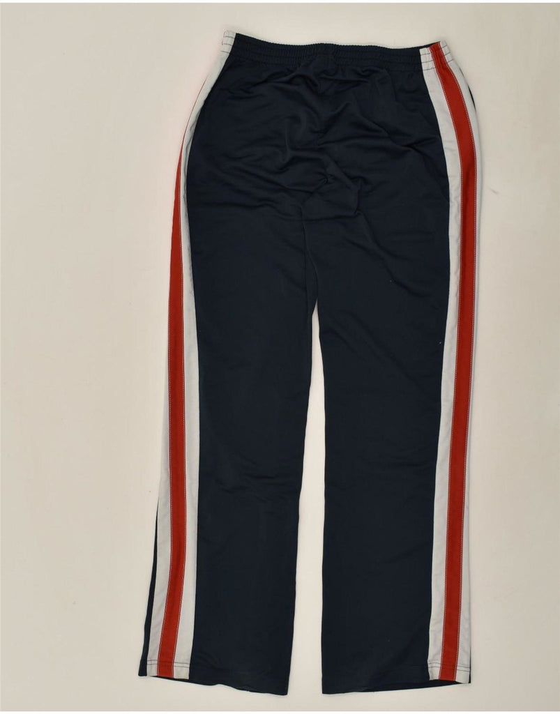 PUMA Womens Tracksuit Trousers UK 14 Large  Navy Blue Colourblock | Vintage Puma | Thrift | Second-Hand Puma | Used Clothing | Messina Hembry 