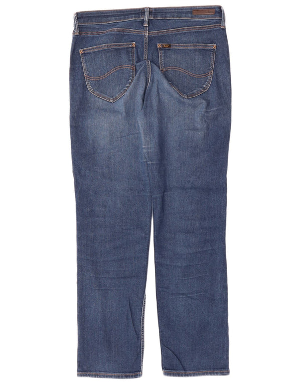 Lee Womens Marion Straight Jeans W31 L28 Blue Cotton