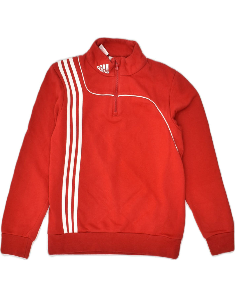 ADIDAS Girls Sweatshirt Jumper 11-12 Years Red Cotton | Vintage Adidas | Thrift | Second-Hand Adidas | Used Clothing | Messina Hembry 