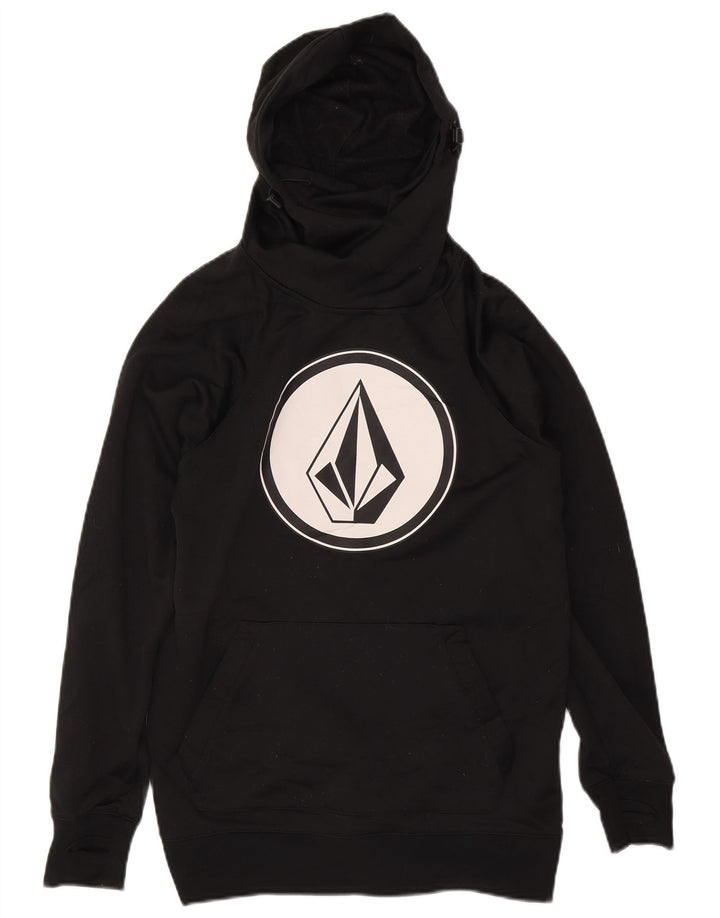 Volcom Mens Graphic Hoodie Jumper XS Black Polyester
