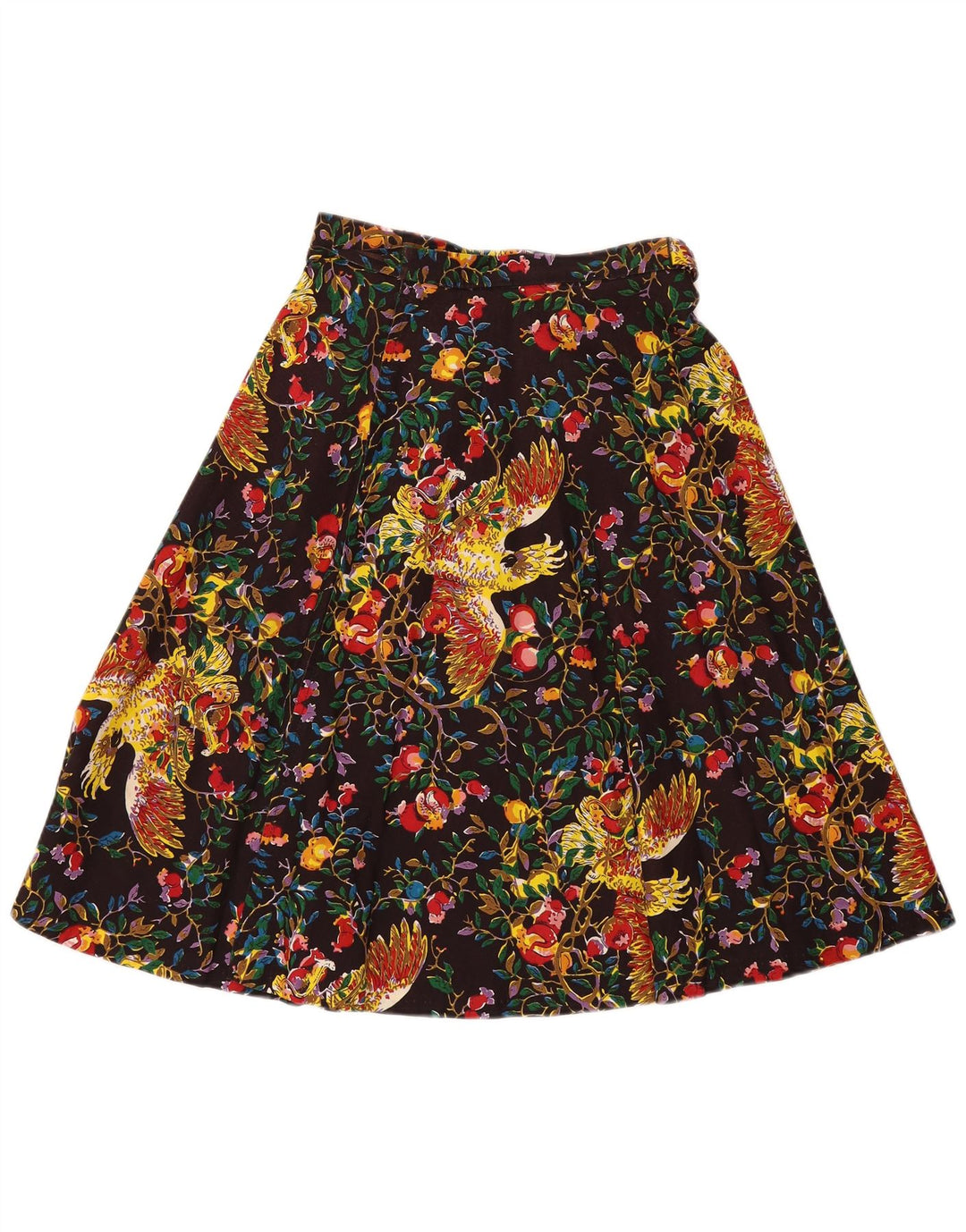 VINTAGE Womens A-Line Skirt IT 42 Medium W26 Multicoloured Floral