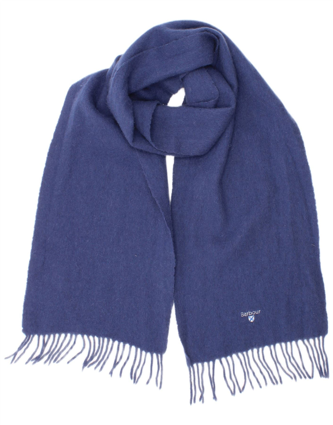 Barbour Mens Rectangle Scarf One Size Blue Wool