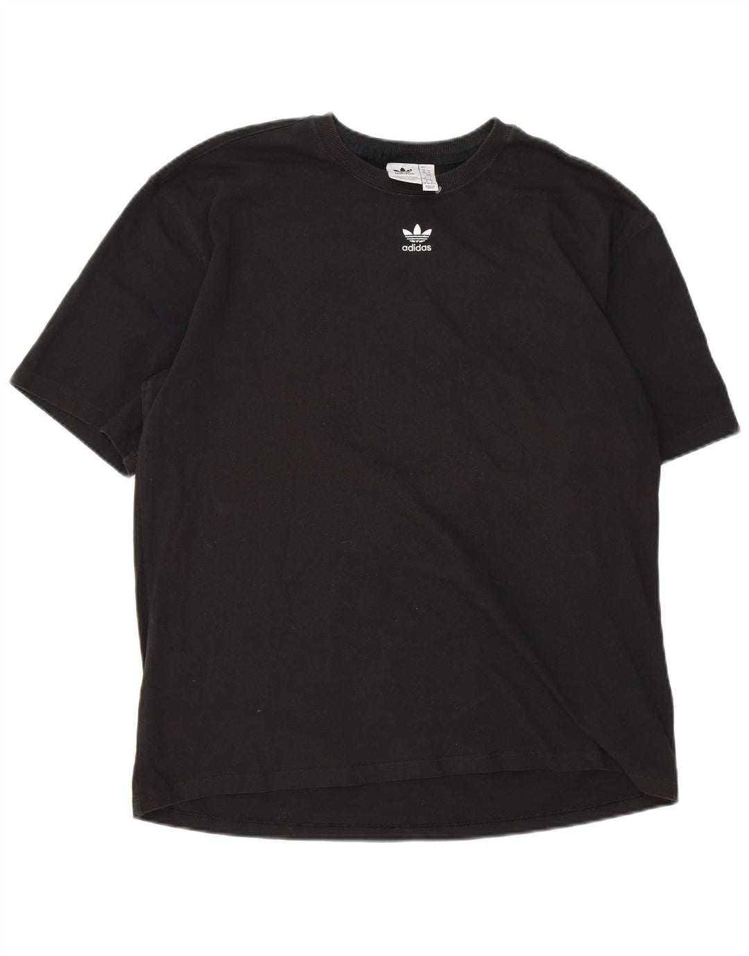ADIDAS Womens T-Shirt Top UK 12/14 Medium Black Cotton