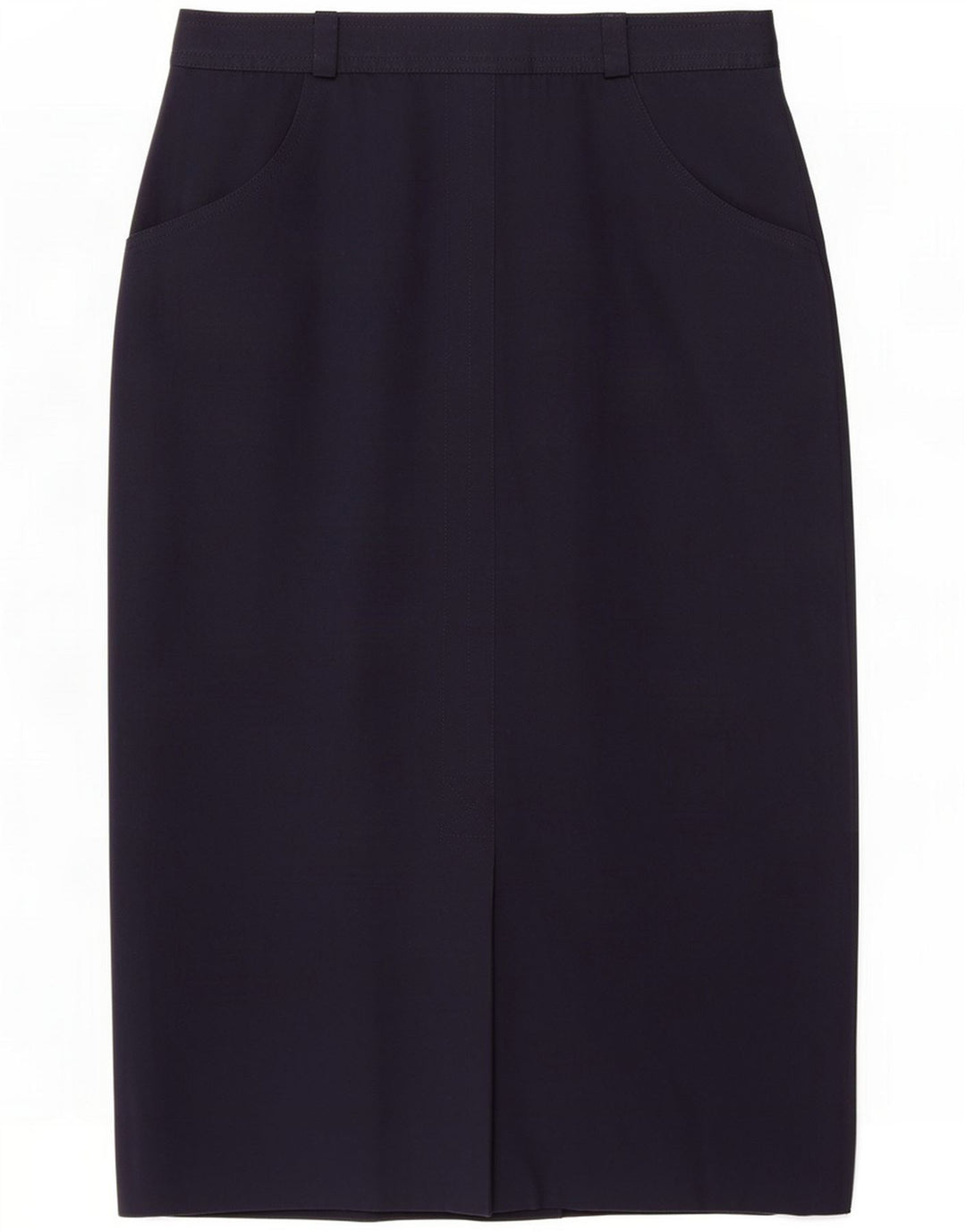 Jobis Womens Midi Skirt IT 42 Medium W30 Navy Blue Polyester