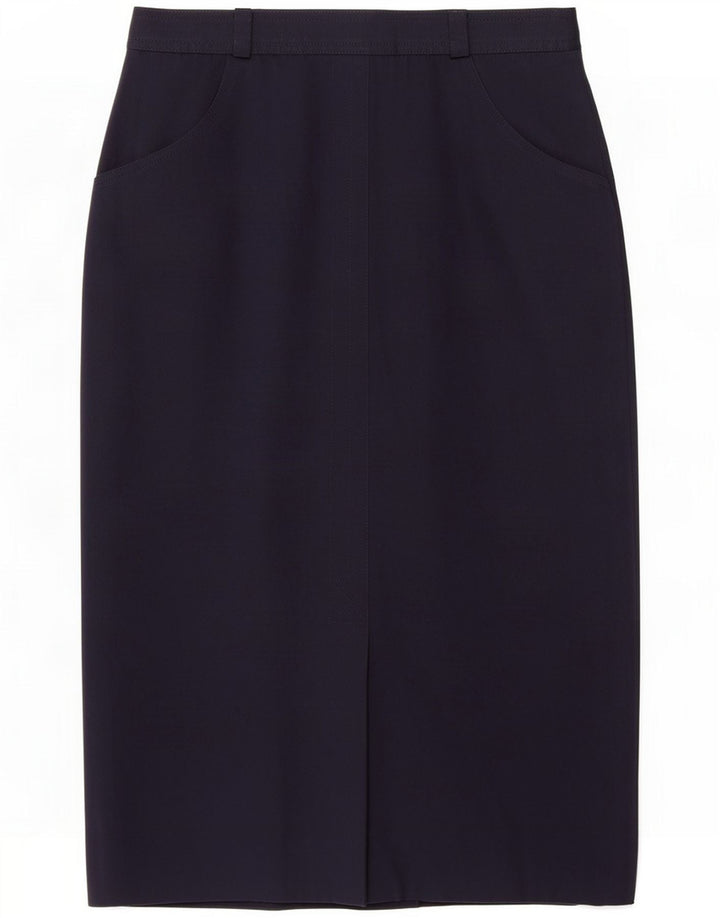 Jobis Womens Midi Skirt IT 42 Medium W30 Navy Blue Polyester