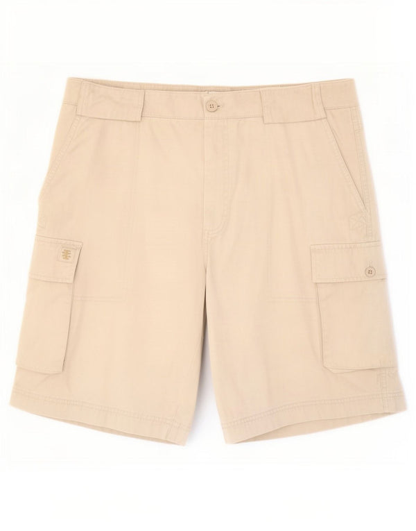 Izod Mens Cargo Shorts Large W36 Beige Cotton